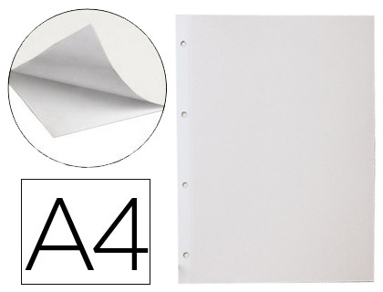 HOJA ALBUM LIDERPAPEL AUTOADHESIVA BLANCA