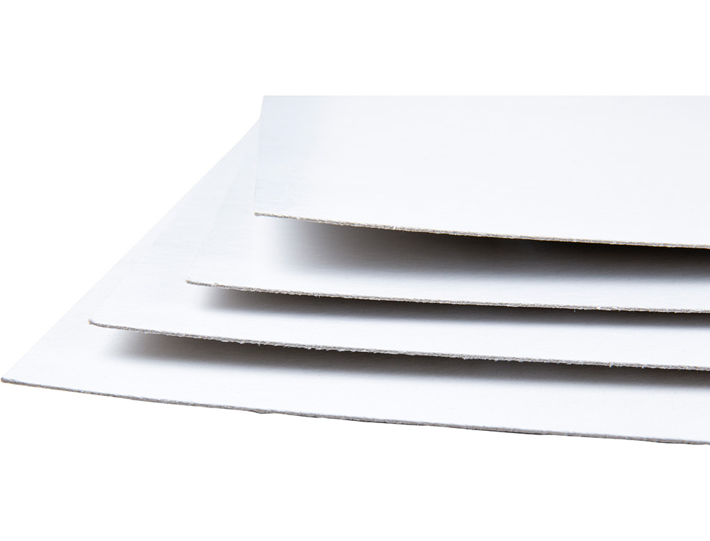 CARTONCILLO GRIS LIDERPAPEL CON UNA CARA BLANCA 350 GR 64X88 CM PAQUETE DE 1 KG (5 HOJAS)