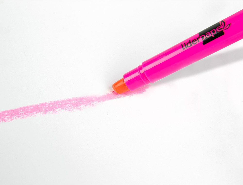 MARCADOR DE CERA GEL LIDERPAPEL FLUORESCENTE ESTUCHE 6 UNIDADES COLORES SURTIDOS