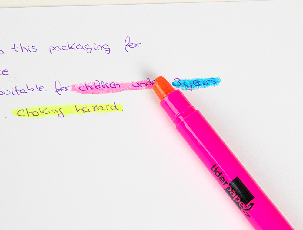 MARCADOR DE CERA GEL LIDERPAPEL FLUORESCENTE ESTUCHE 6 UNIDADES COLORES SURTIDOS