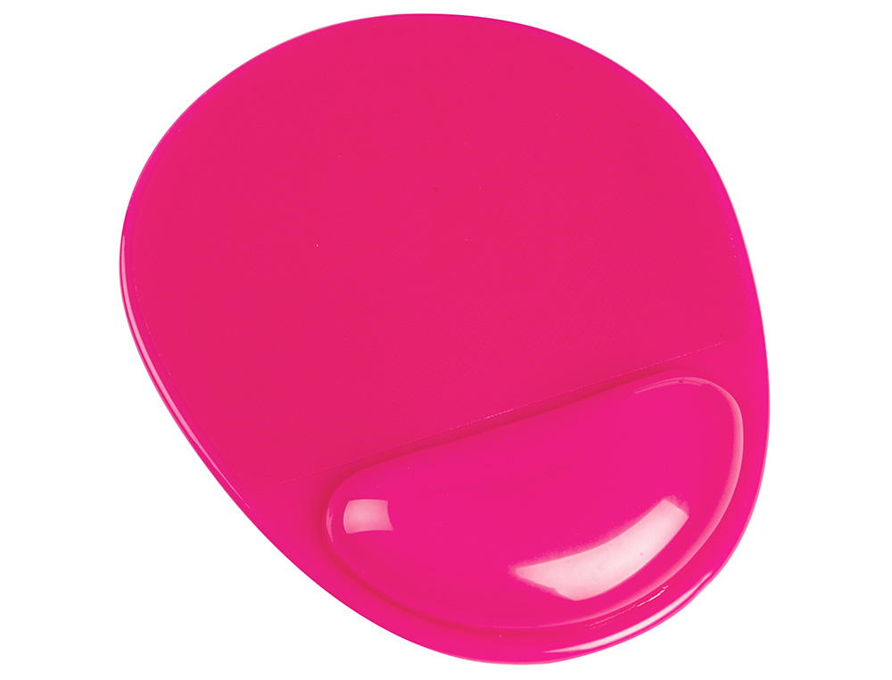 ALFOMBRILLA PARA RATON Q-CONNECT REPOSAMUECAS DE GEL PVC COLOR ROSA 210X245X20 MM