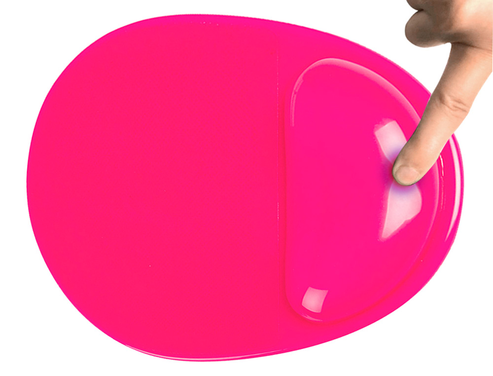 ALFOMBRILLA PARA RATON Q-CONNECT REPOSAMUECAS DE GEL PVC COLOR ROSA 210X245X20 MM