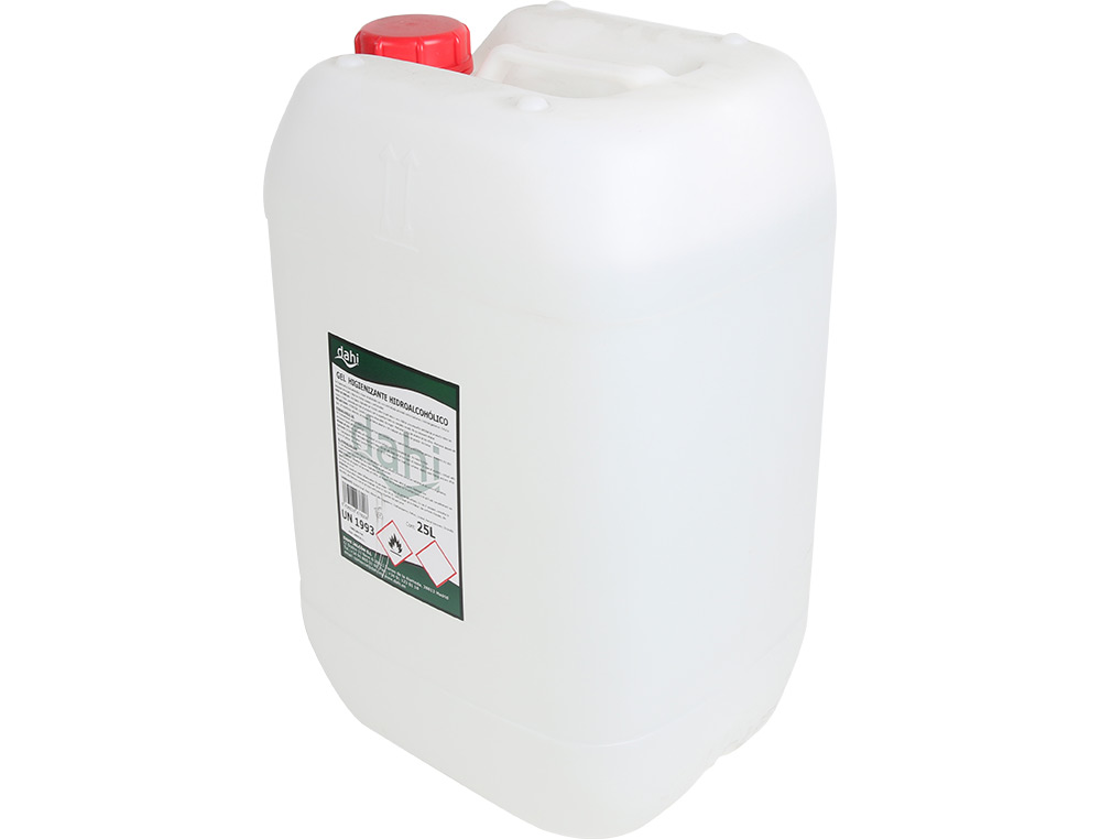GEL HIDROALCOHOLICO HIGIENIZANTE DAHI PARA MANOS GARRAFA DE 25 LITROS