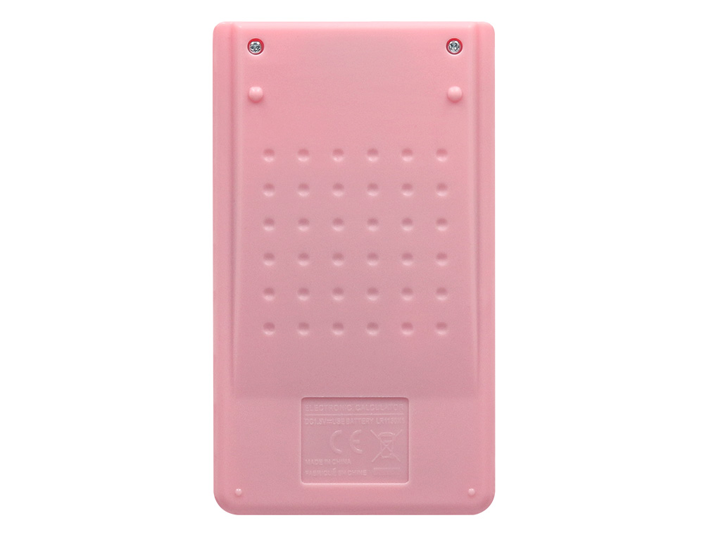CALCULADORA LIDERPAPEL BOLSILLO XF12 8 DIGITOS SOLAR Y PILAS COLOR ROSA 115X65X8 MM