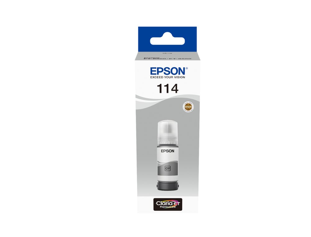 TINTA EPSON T114 ECO TANK ET-8500 / 8550 GRIS BOTELLA 70 ML