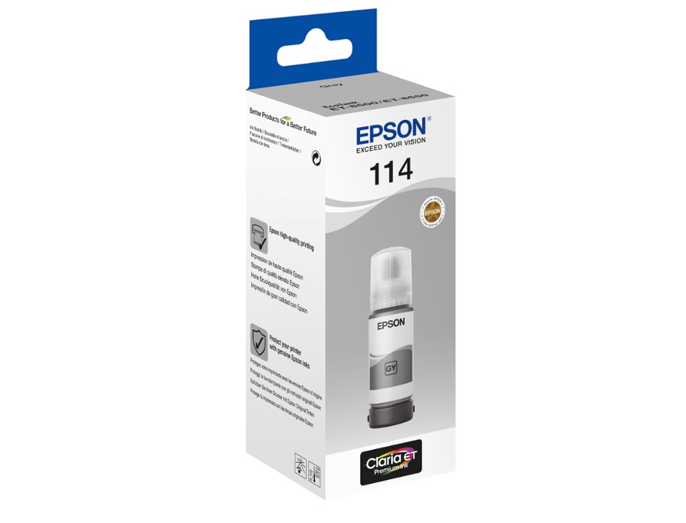 TINTA EPSON T114 ECO TANK ET-8500 / 8550 GRIS BOTELLA 70 ML