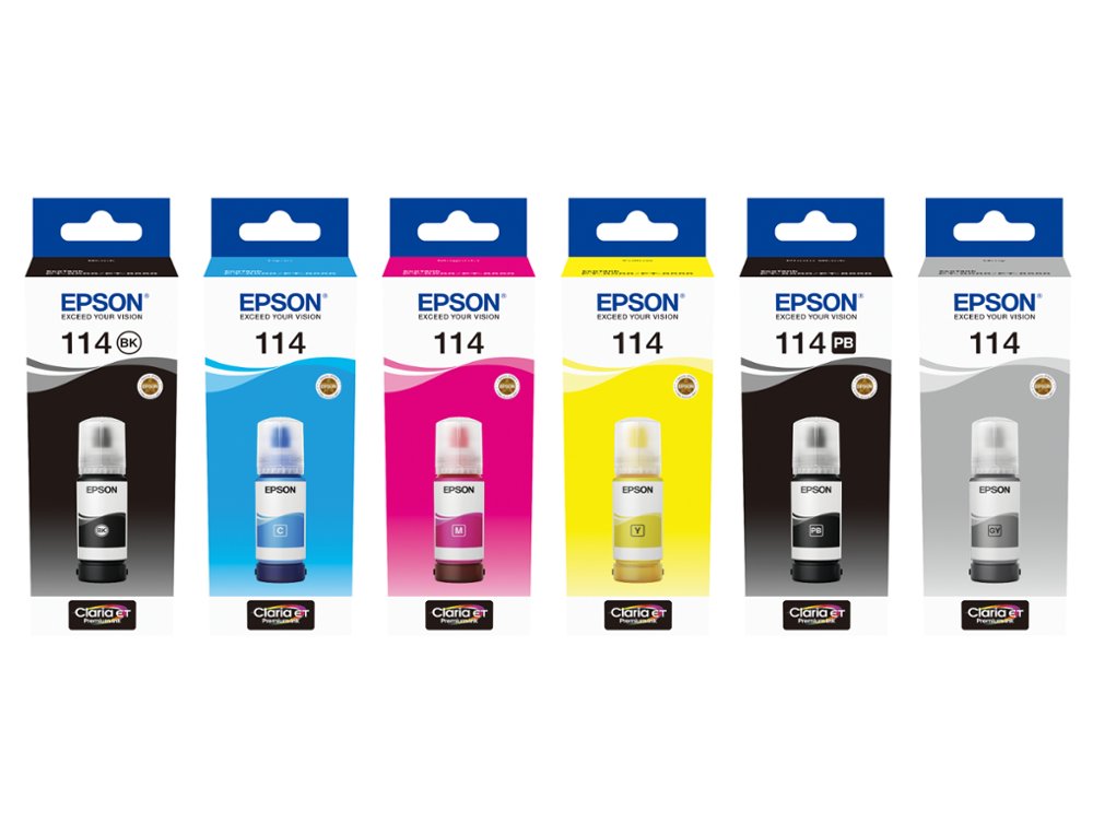 TINTA EPSON T114 ECO TANK ET-8500 / 8550 GRIS BOTELLA 70 ML
