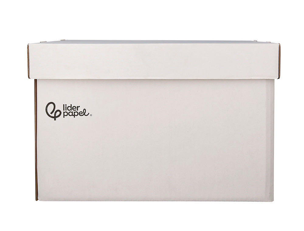 CAJON CONTENEDOR LIDERPAPEL CARTON AUTOMATICO PARA 4 CAJASARCHIVO DEFINITIVO FOLIO / 5 ARCHIVADORES A-Z 430X383X265MM