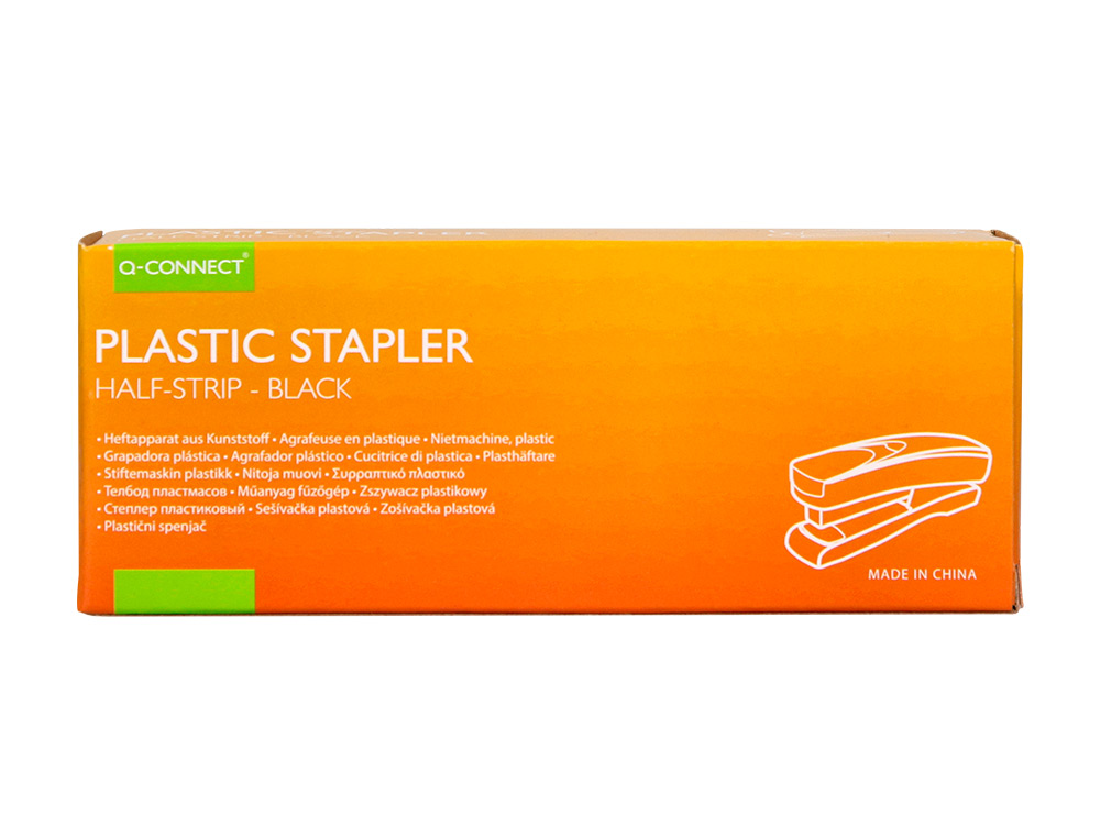 GRAPADORA Q-CONNECT KF01056 PLASTICO ABS NEGRA CAPACIDAD 20 HOJAS