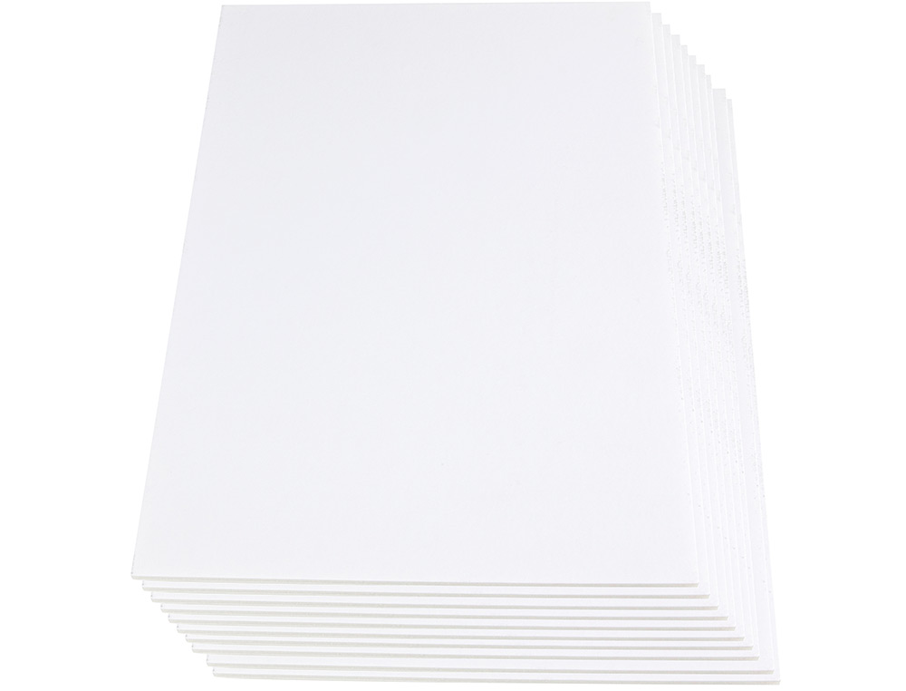 CARTON PLUMA LIDERPAPEL BLANCO ADHESIVO 1 CARA 70X100 CM ESPESOR 5 MM