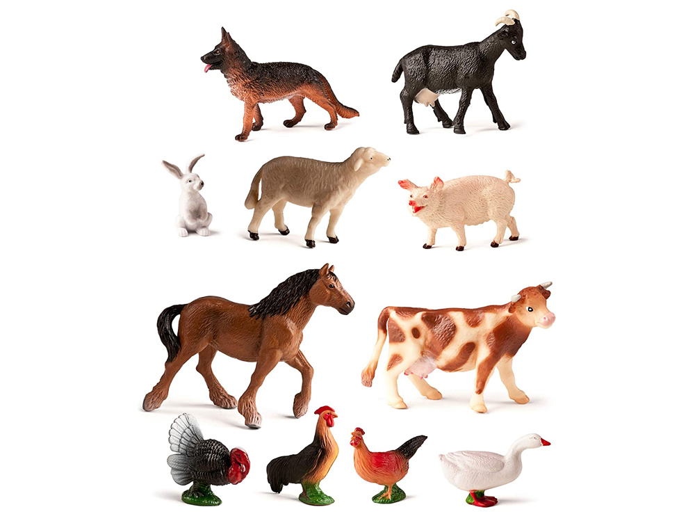 JUEGO MINILAND ANIMALES GRANJA 11 FIGURAS