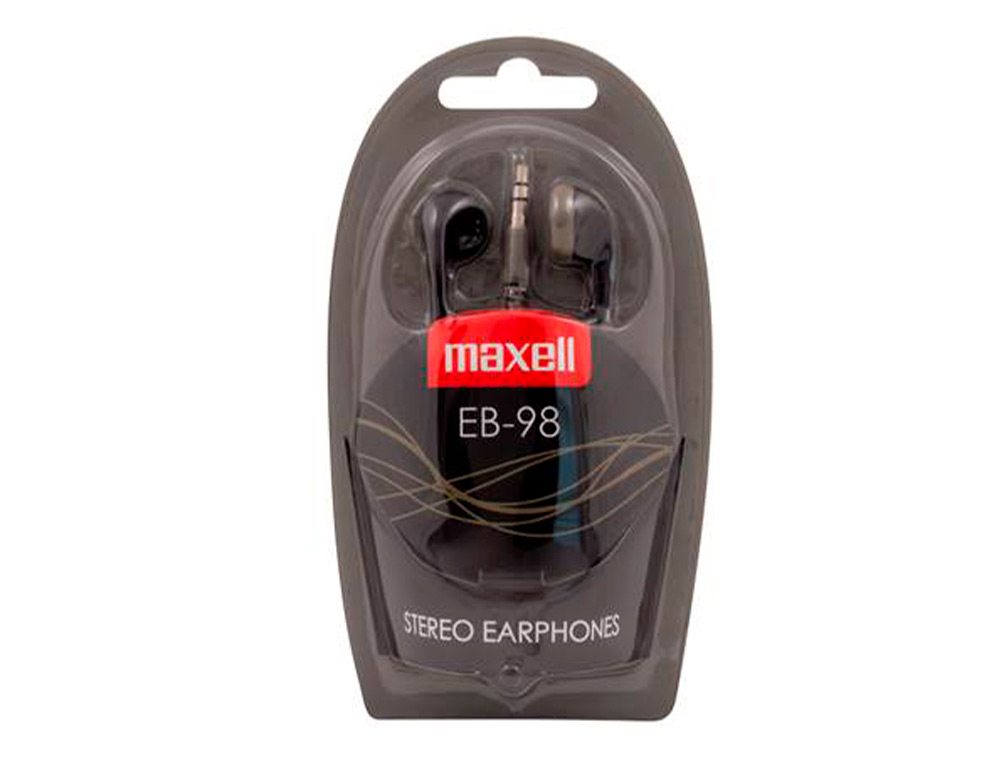 AURICULAR MAXEL BLACK-SILVER 1,2 M