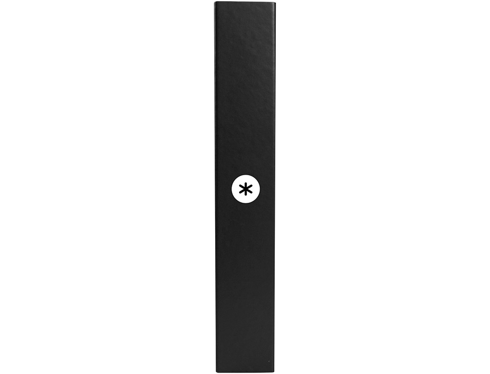 CARPETA 4 ANILLAS 40 MM MIXTAS LIDERPAPEL ANTARTIK A4 FORRADA COLOR NEGRO