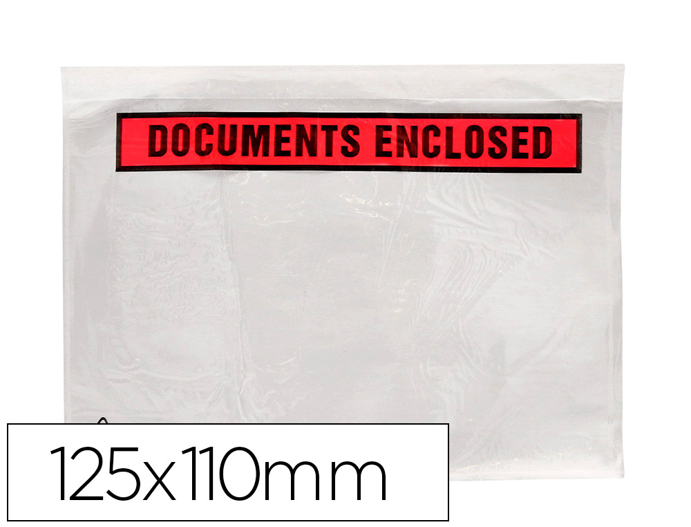 SOBRE AUTOADHESIVO Q-CONNECT PORTADOCUMENTOS MULTILINGUE 125X110 MM SIN VENTANA PAQUETE DE 100 UNIDADES