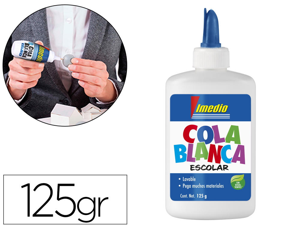 PEGAMENTO COLA BLANCA IMEDIO BOTE DE 125 GR