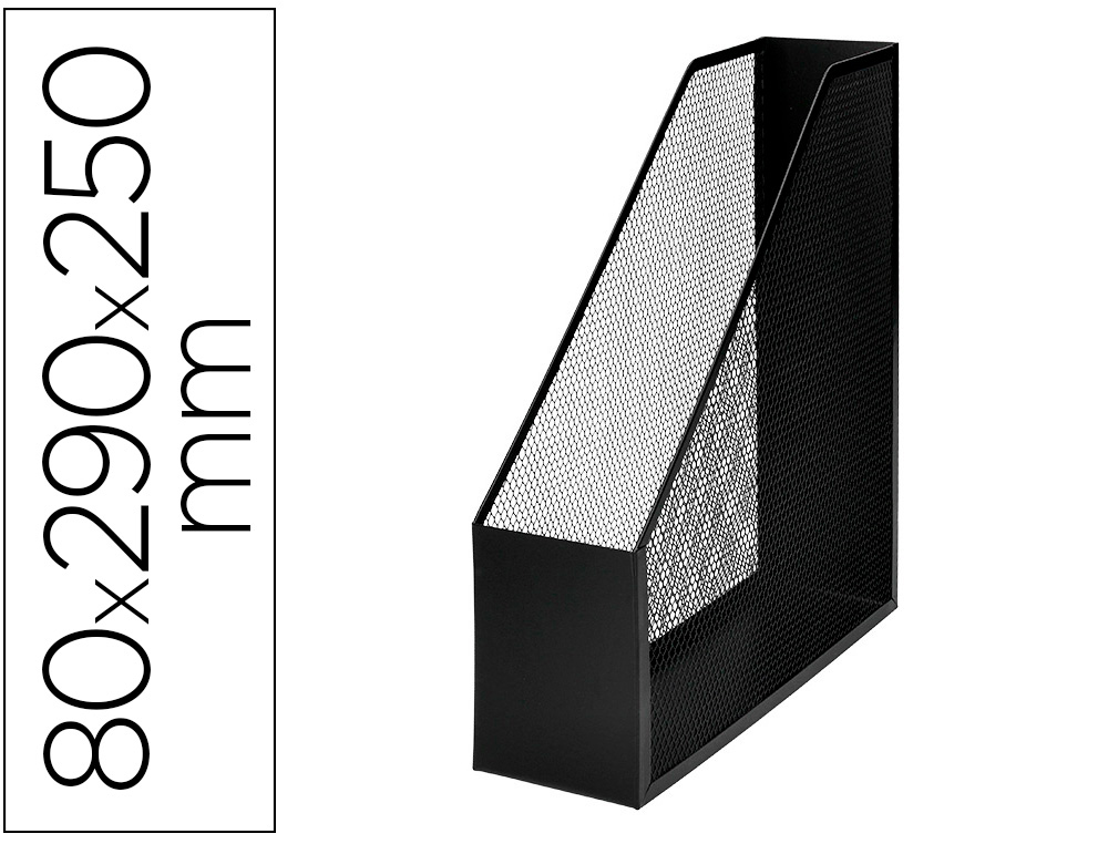 REVISTERO METALICO Q-CONNECT REJILLA GXA29 NEGRO 87X295X250MM