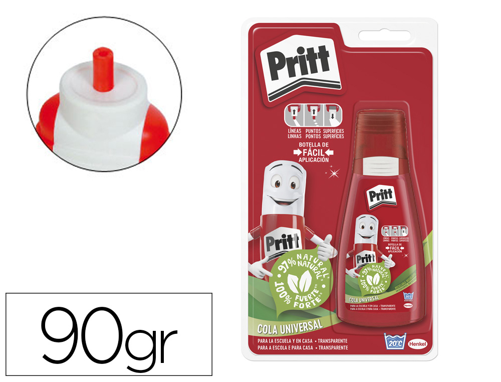 PEGAMENTO PRITT COLA UNIVERSAL TRANSPARENTE BOTE DE 100 GR