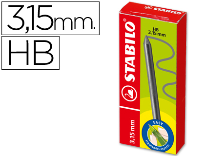MINAS STABILO EASY ERGO GRAFITO HB DE 3,15 MM CAJA DE 6 MINAS