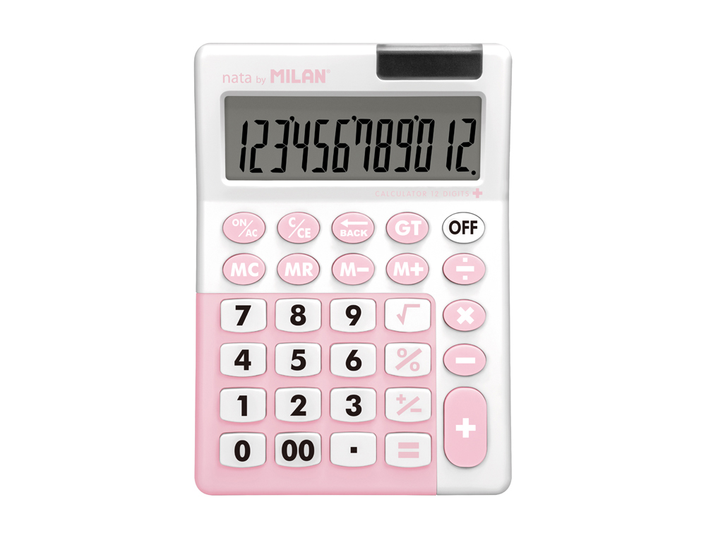 CALCULADORA MILAN SOBREMESA 12 DIGITOS SERIE EDICION + COLOR ROSA