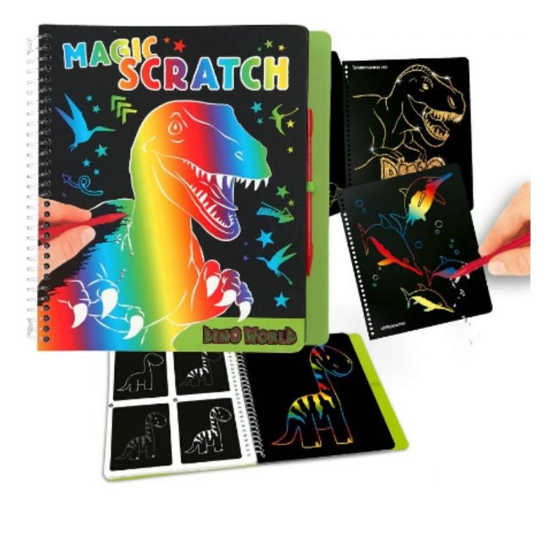 Dino World Magic-Scratch Book