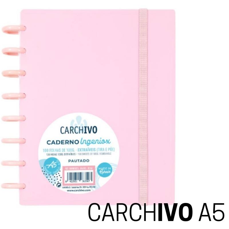 Cuaderno INGENIOX A4 rosa pastel