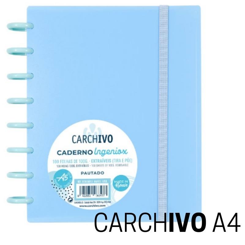 Cuaderno INGENIOX A4 azul pastel