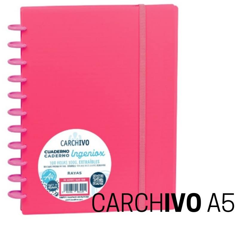 Cuaderno INGENIOX A5 rojo intenso