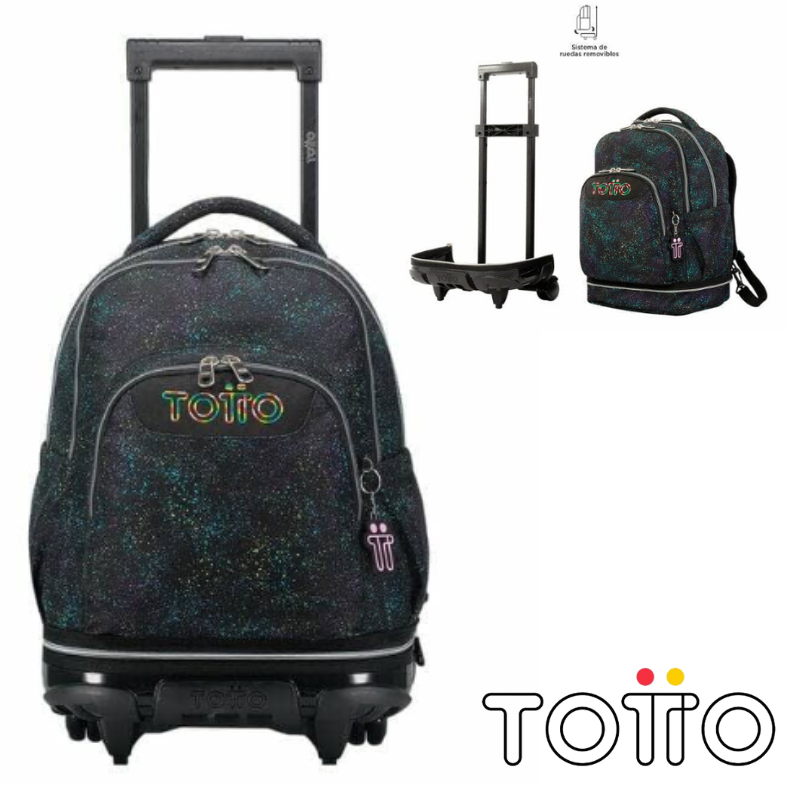 Mochila TOTTO escolar ruedas  desmontable Salpicado