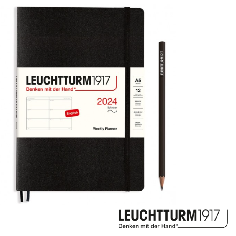 Agenda LEUCHTTURM Semana Vista A5 Tapa Blanda (12 Meses)