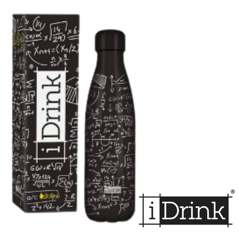 Botella Trmica iDrink Grunge Negro Matematic 500 ml.